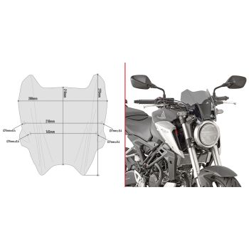 GIVI SPECIFIC SCREEN HONDA CB125R
