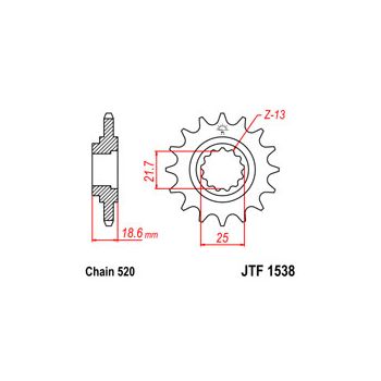 Esimene hammasratas JT 1538.15