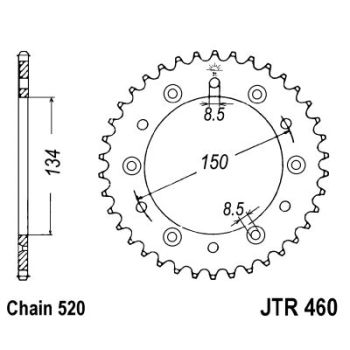 Tagumine hammasratas JT 460.47