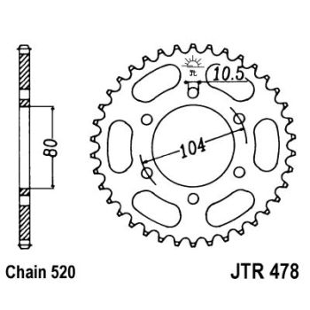 Tagumine hammasratas JT 478.43