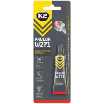 K2 PROLOK W271 HIGH STRENGHT ANAEROOBNE PUNANE KEERMELIIM 6ML