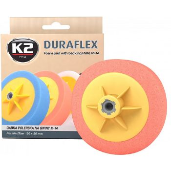 K2 DURAFLEX ORANGE MEDIUM ABRASIVE POLEERIMISPADI 150X50MM M14