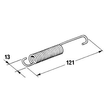 Seisujala vedru Buzzetti 123mm - Puch Maxi