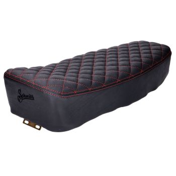 seat kit Schmitt diamond quilted, black / red for Simson S50, S51, S70
