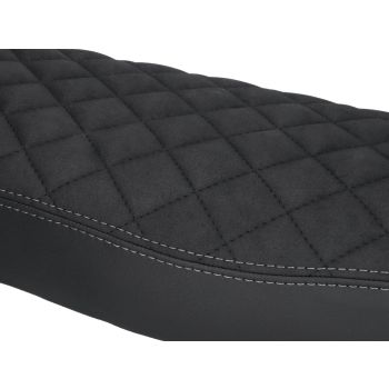seat cover Schmitt diamond quilted, black / grey for Simson S50, S51, S70
