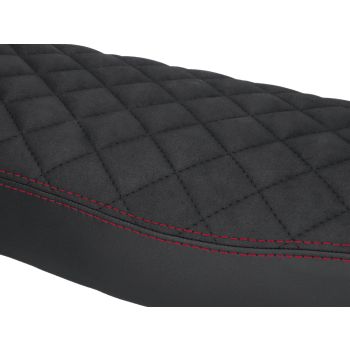 seat cover Schmitt diamond quilted, black / red for Simson S50, S51, S70