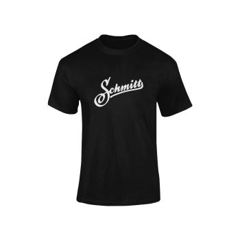 t-Shirt Schmitt Logo, black 100% cotton unisex - size S