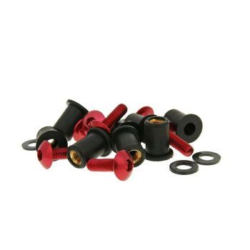 Poltide komplekt M5x16 punane - 8 tk