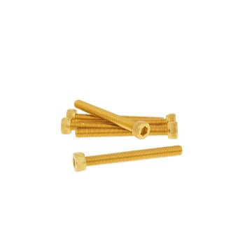 Poldid 6tk kuuskantpeaga alumiinium kuld - M5x45
