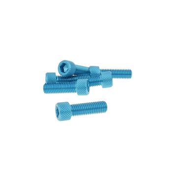 Poldid 6tk kuuskantpea alumiinium sinine - M8x25