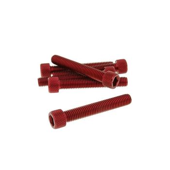 Poldid 6tk kuuskant Alum. punane - M8x50