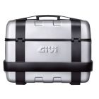 Givi 33 litre top-case black with aluminium finish with top opening