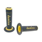Domino juhtraua grippide komplekt A020 off-road poolvahvel must/kollane