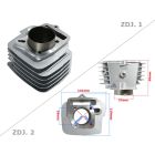SILINDER ATV 125 ALUMIINIUM 54mm HORISONTAALNE MOOTOR KOODIGA 154FMI, KASUTATAKSE HIINA ATV'DES, MOPEEDIDES, STREET, CROSS, CHOPPER.