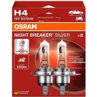 12V H4 PIRN 60/55W P43T NIGHT BREAKER SILVER +100% 2TK OSRAM