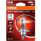 12V H4 PIRN 60/55W P43T NIGHT BREAKER LASER II +150% BLISTER 1TK OSRAM