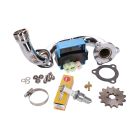 101 Octane piiramiskomplekt CDI reguleeritav/kroomitud kollektor Derbi Senda, Aprilia RX, SX, Gilera RCR, SMT 2018- (Euro4)