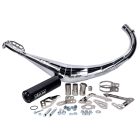 exhaust Yasuni R2 black chrome for Minarelli AM6, Derbi D50B0, EBE Offroad, SM