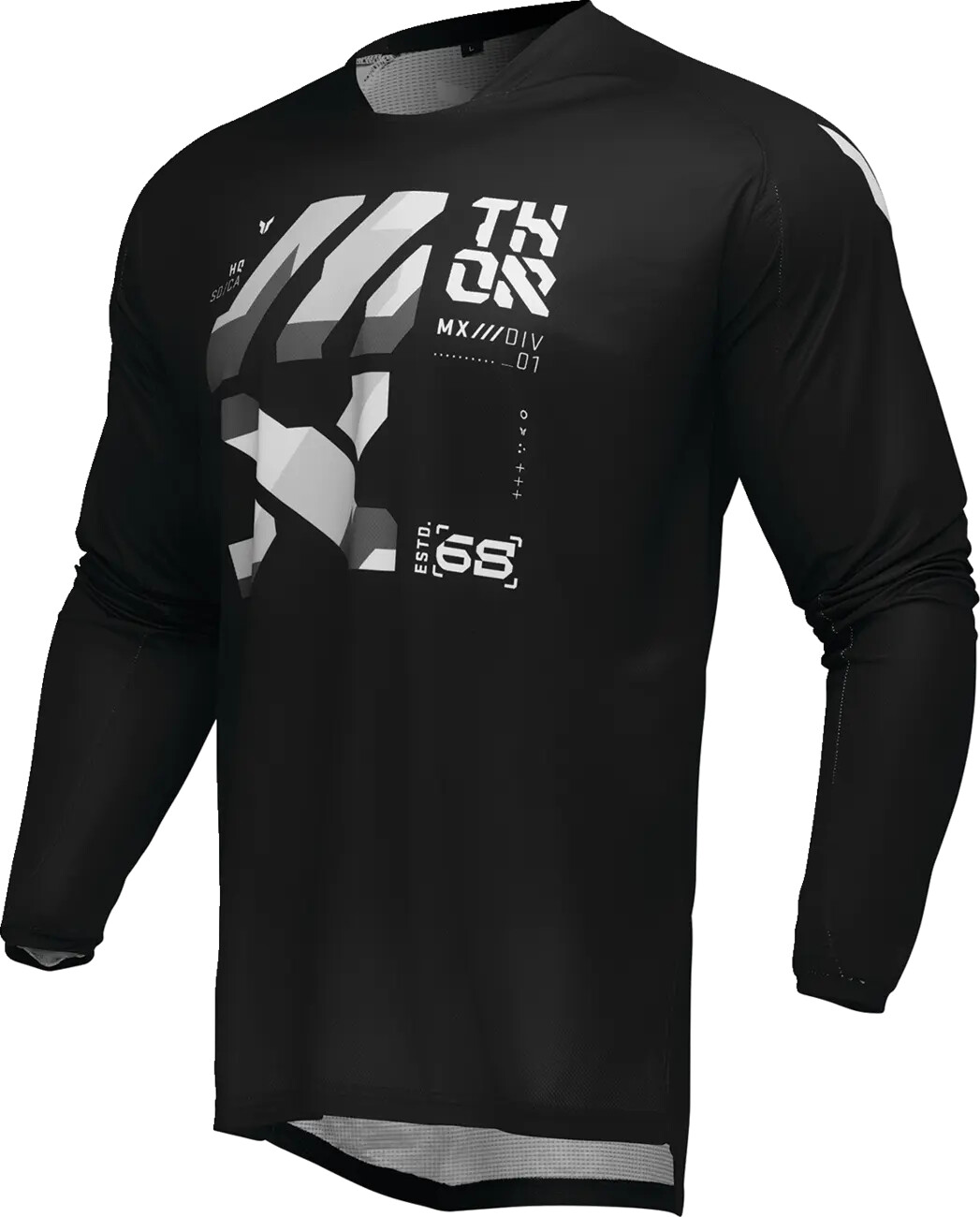 JERSEY LAUNCH BRAVE BK/GY LG