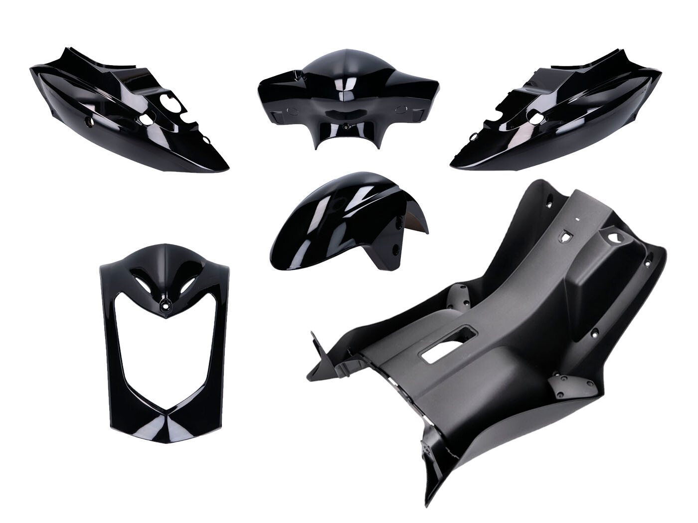 fairing parts kit 6-piece black for Kymco Agility 50/125cc 2T/4T 08-17