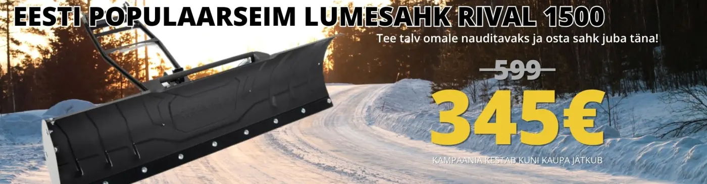Lumesaha komplekt RIVAL Universal 150cm, tugevdatud, must